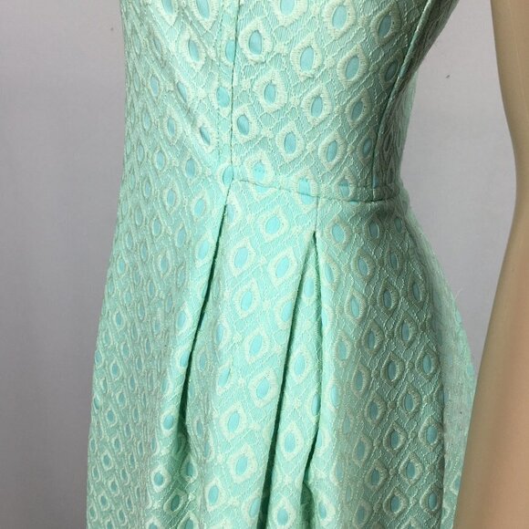 Alya Green Embroidered Mini Dress Sleeveless - Picture 4 of 8